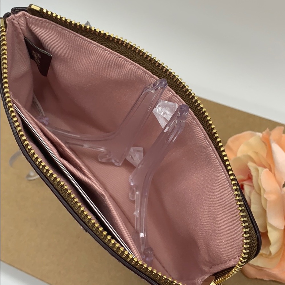COACH Corner Zip Wristlet In Signature Canvas - Picture 6 of 8